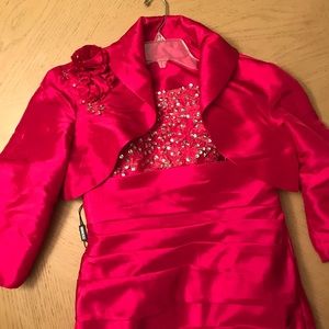 Fuscha evening dress with matching bolero jacket